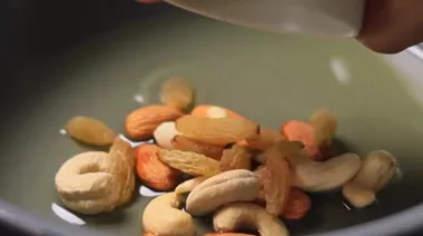 Leftover biscuit halwa served warm with toasted nuts 1